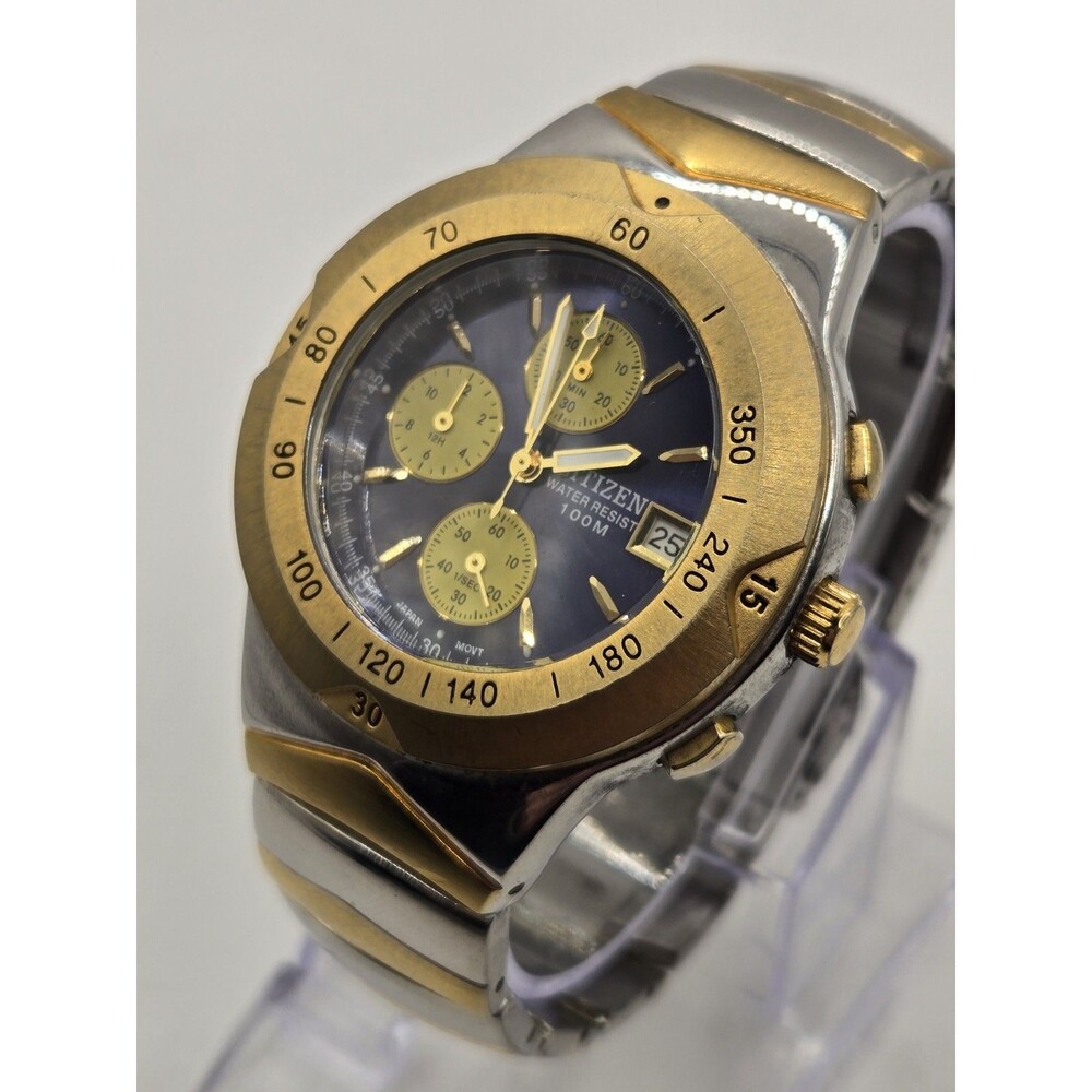 Citizen Promaster 39mm Chronograph Dive Watch + Box. New Battery. 7.25" Band - Picture 8 of 15
